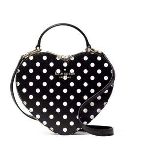 Kate Spade purse Love Shack Heart handbag crossbody in polka dots NWT